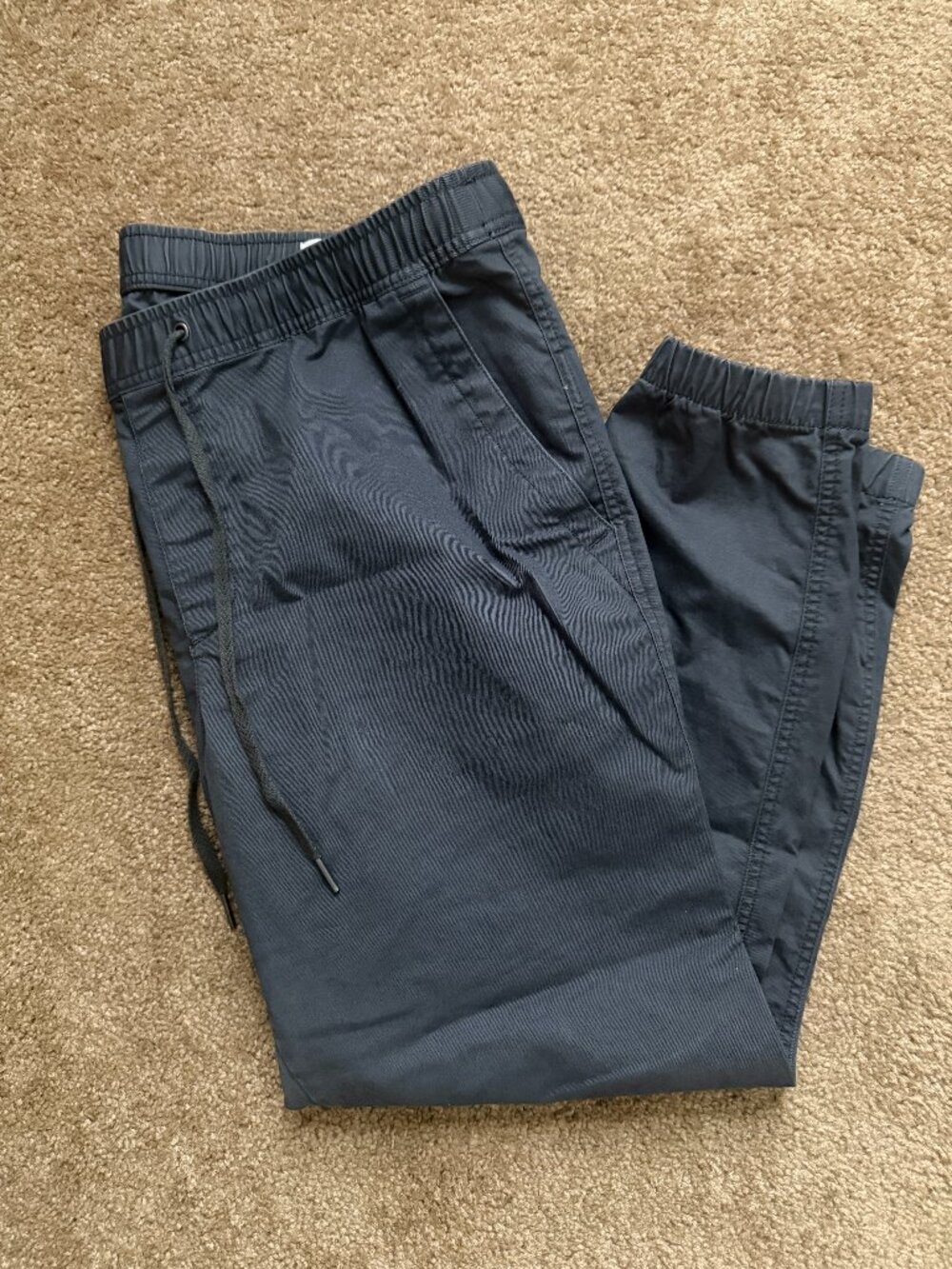 Men's Elastic Waist Drawstring Pants - Smoke Grey